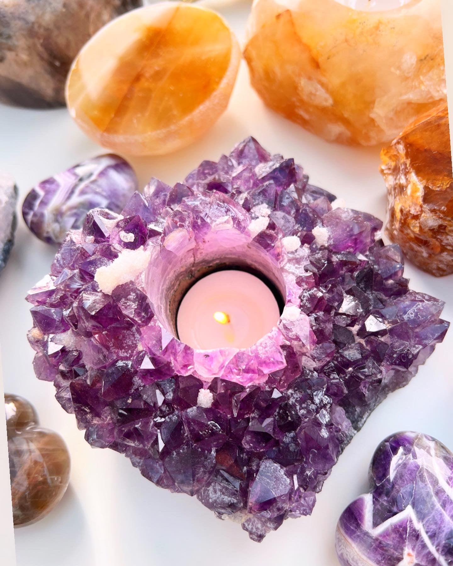 Amethyst Druze T Lights