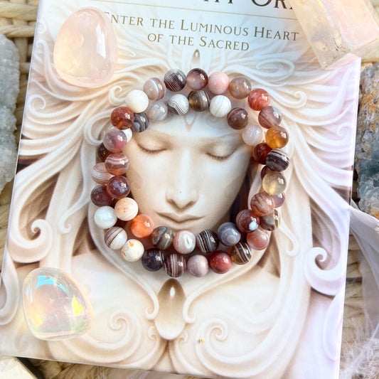 Botswana Agate Bead Bracelets