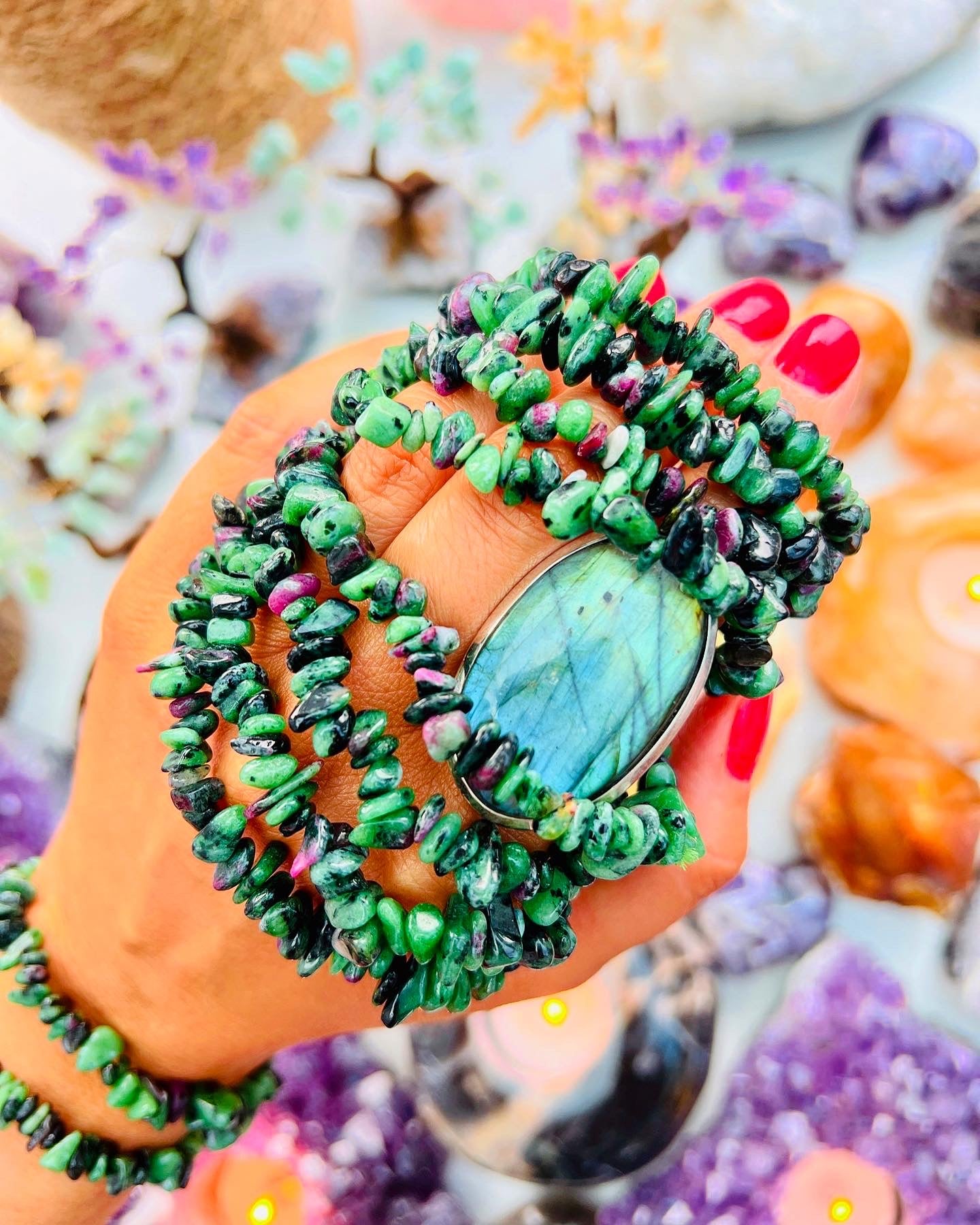 Ruby Zoisite Bracelets